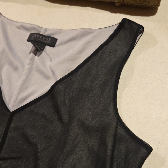 Express Black and Gray Mini Dress - Picture 4 of 9